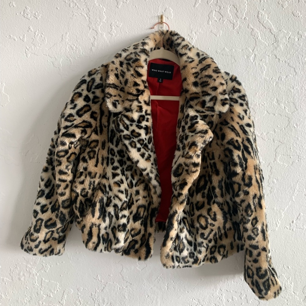 Fur faux Cheetah Who What Wear Coat